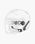 Système de communication Bluetooth pour moto 10U avec télécommande au guidon pour Shoei J-Cruise