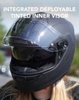 PHANTOM UNPLUGGED Full-face Premium Motorcycle Helmet with Fiberglass Composite Shell