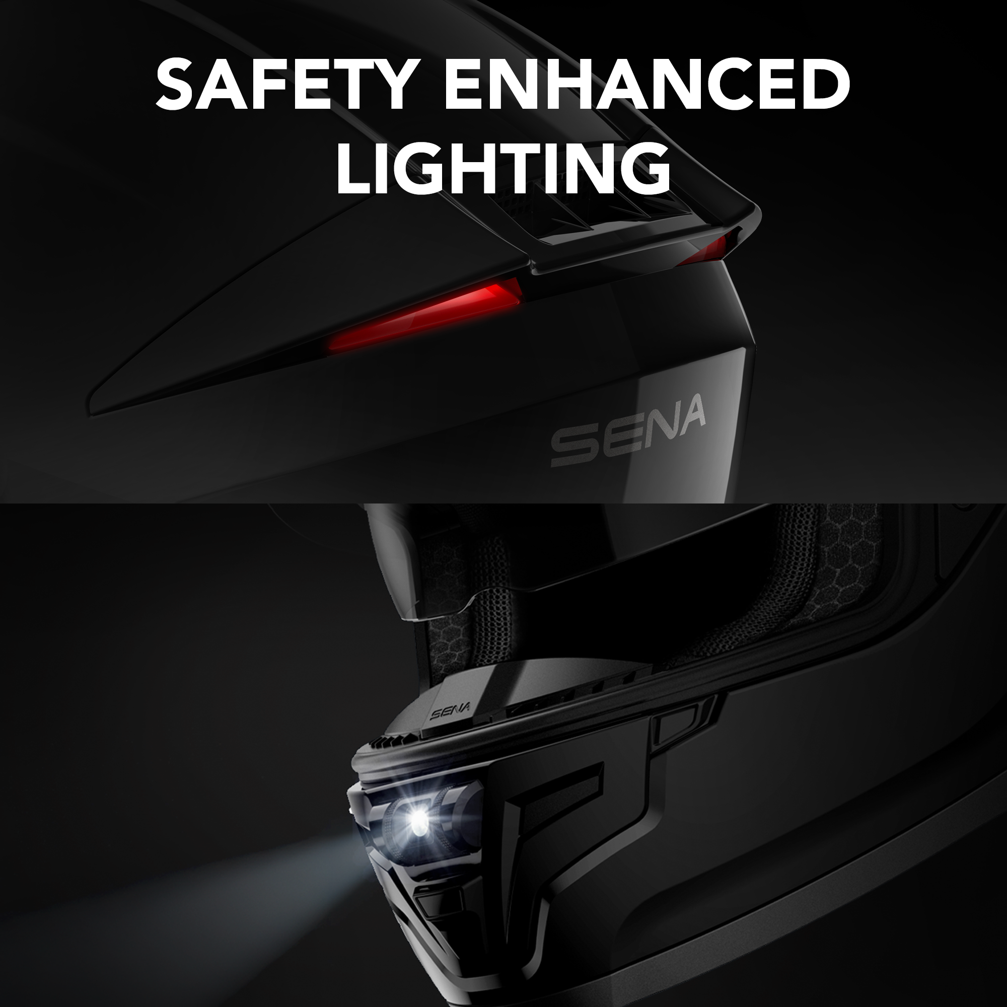 Phantom ANC Full-face Motorcycle Helmet with Integrated Communication System Featuring Active Noise Cancellation