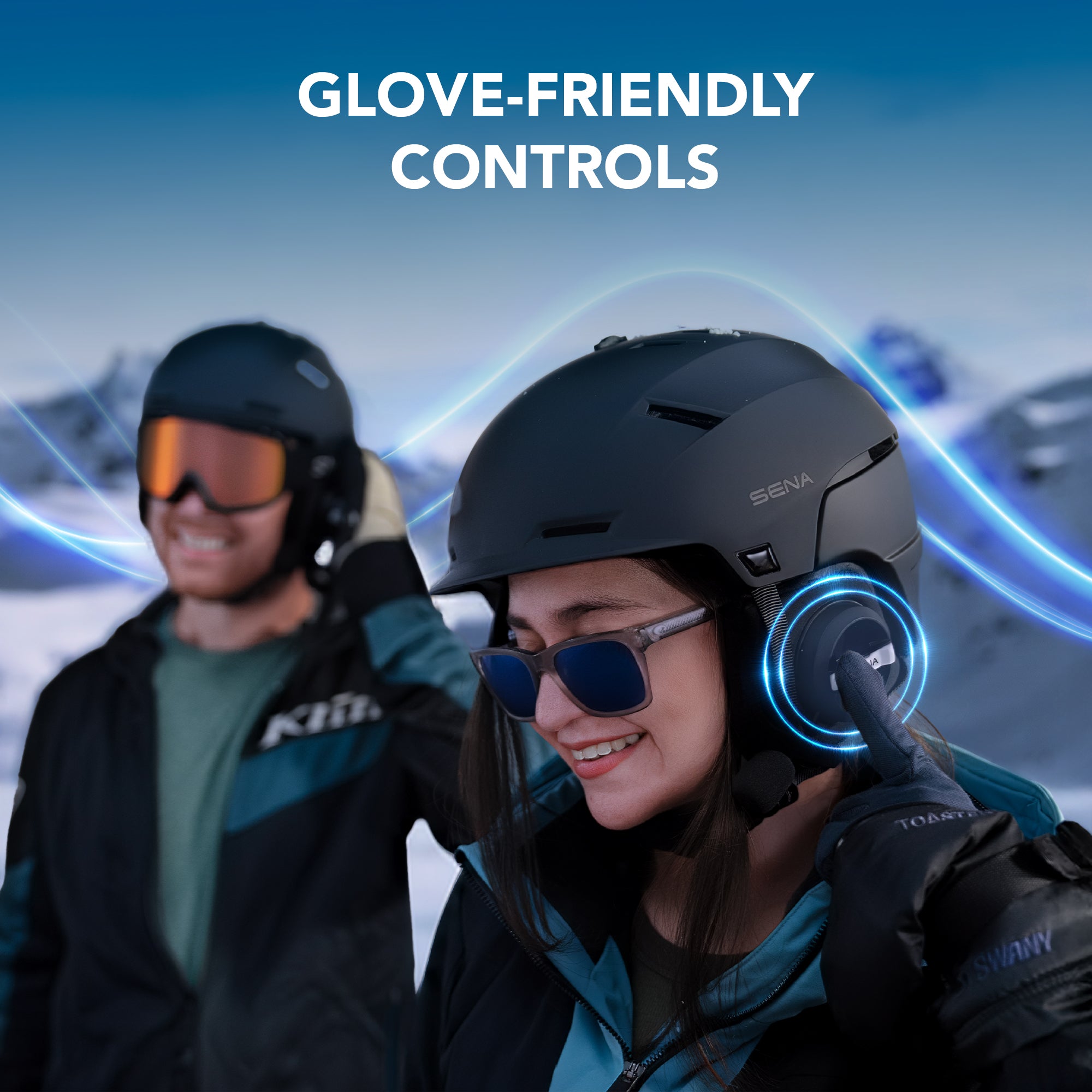 Latitude S2 Schneesport-Smart-Helm mit Mesh-Intercom-Kommunikation