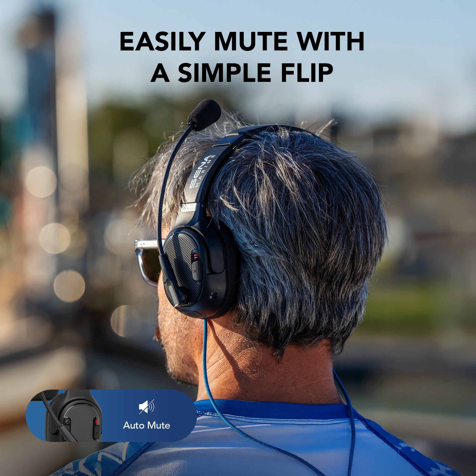 Nautitalk EASY Casque de communication monaural à maillage pour oreille