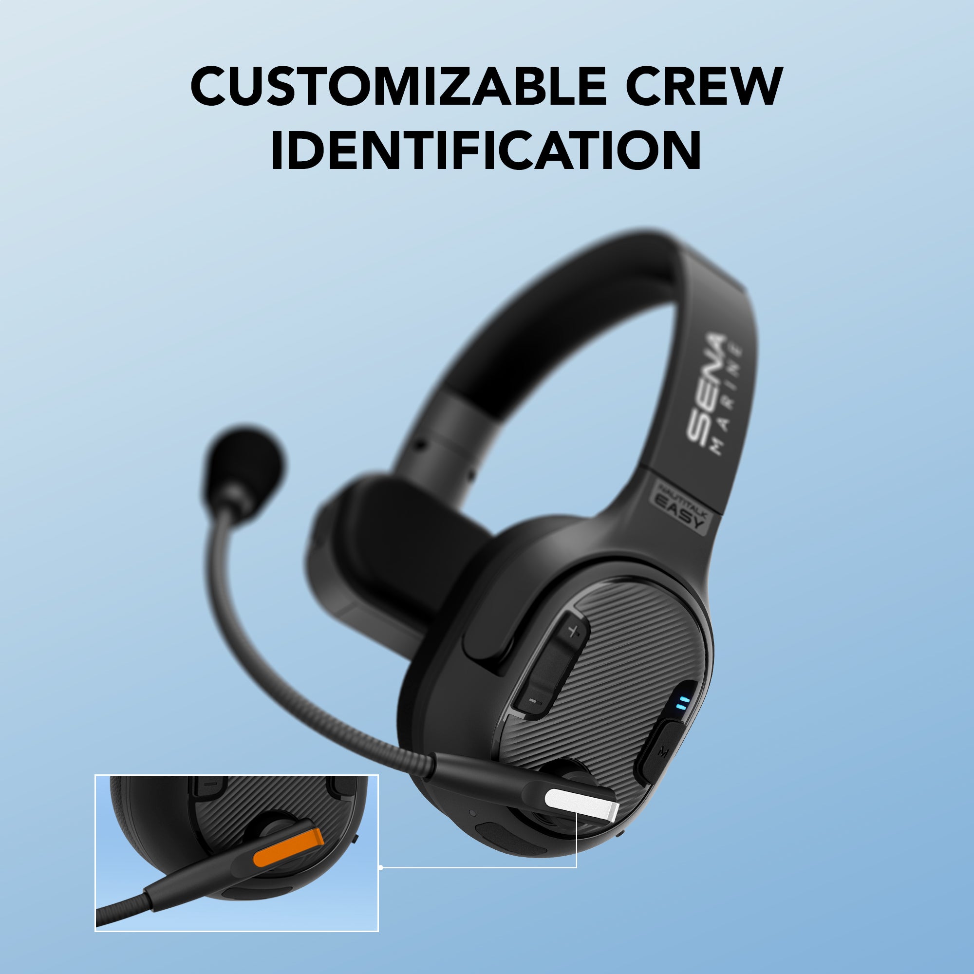 Nautitalk EASY Casque de communication monaural à maillage pour oreille