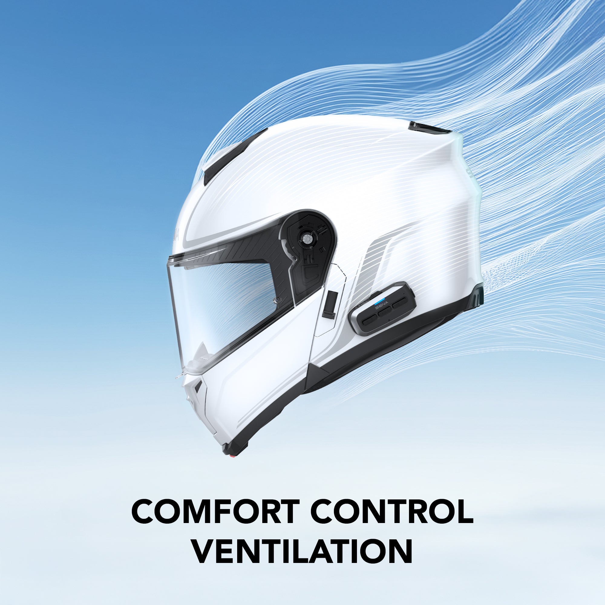 Outrush 2 casco modular inteligente para motocicleta con intercomunicador Mesh