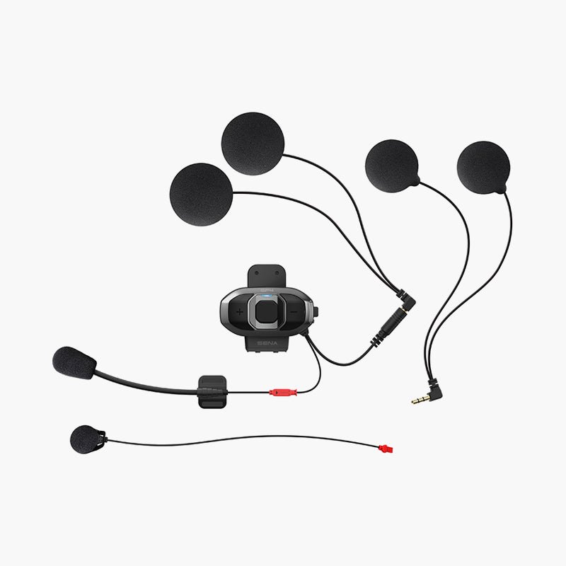 SF4 Motorcycle Bluetooth Communication System + Clamp Kit Bundle
