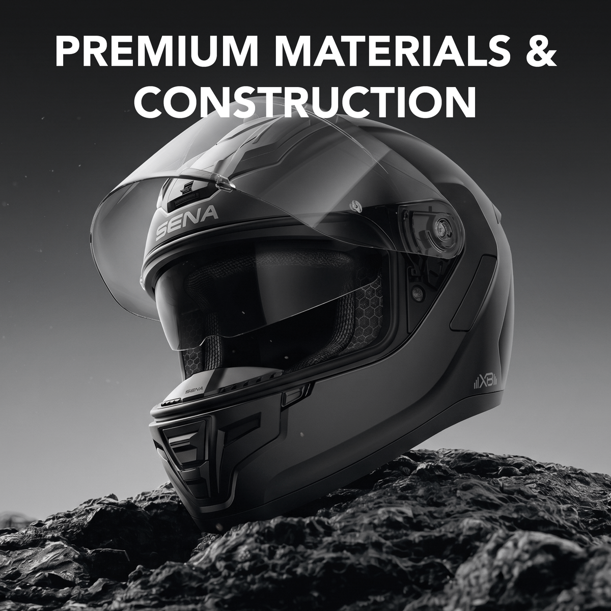 PHANTOM XB Full-face Motorcycle Helmet with Integrated Communiation System Featuring Extreme Bass