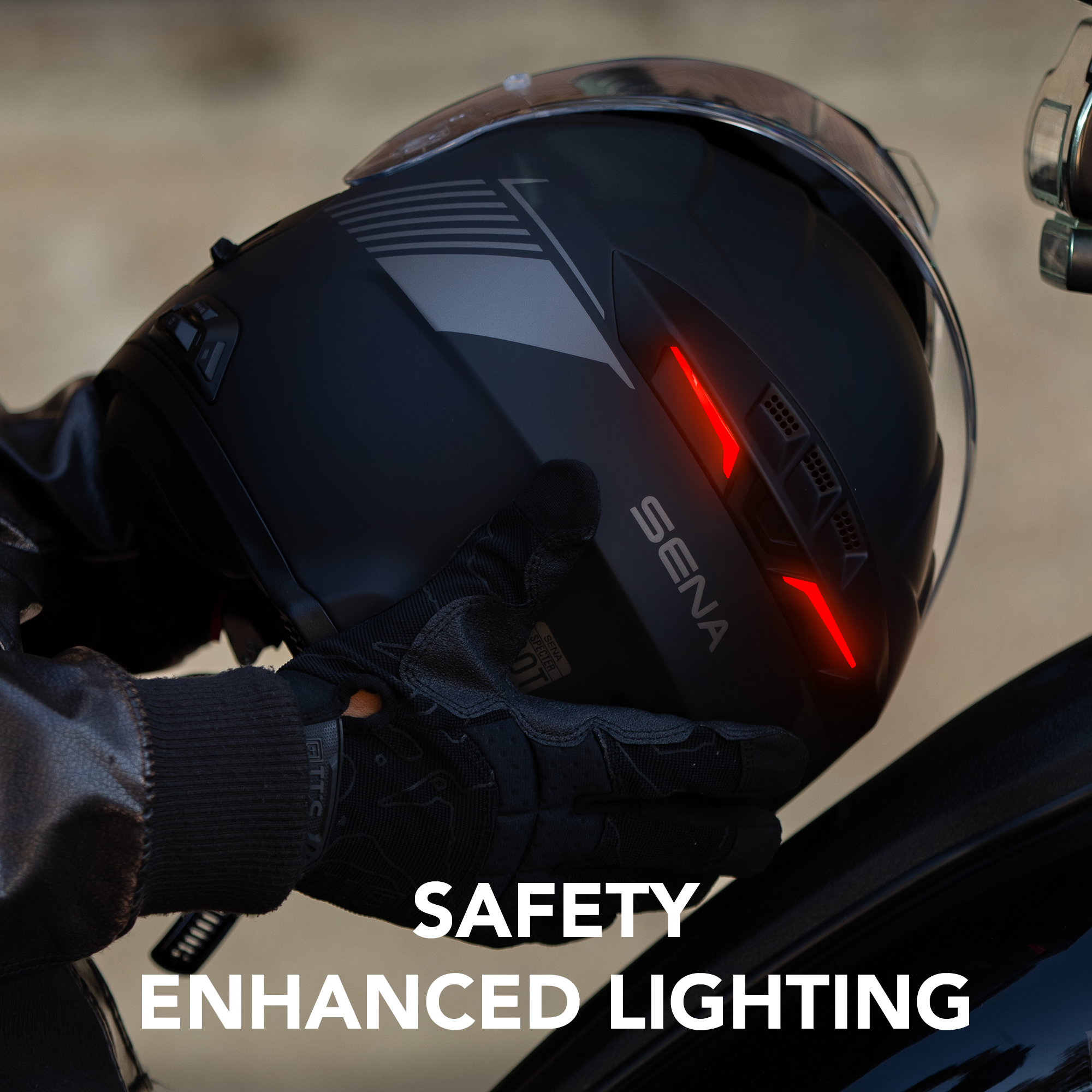 SPECTER Casco Modular Inteligente de Comunicación para Motocicleta con Intercomunicador Mesh