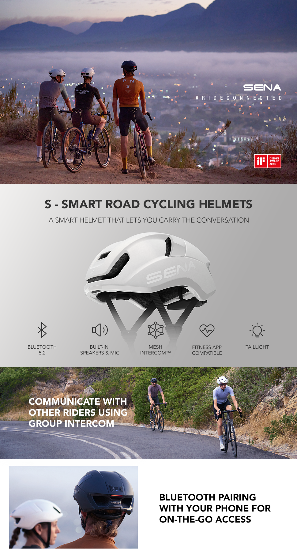 sena s1 fahrradhelm Sena S1 Road Cycling Smart Communication Helm — Mesh-Intercom für Radfahrer, Telefonkopplung, Freisprechen, GPS-Sprachanweisungen und windresistente Sicherheit. – SENA Europe GmbH